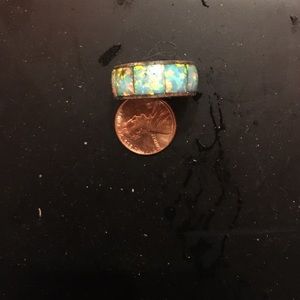 Sterling and fire opal ring